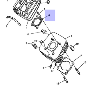 Tömítés hengerfej Yamaha DT125